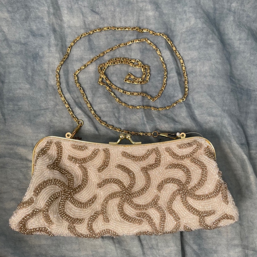 Moni couture small beaded clutch crossbody purse